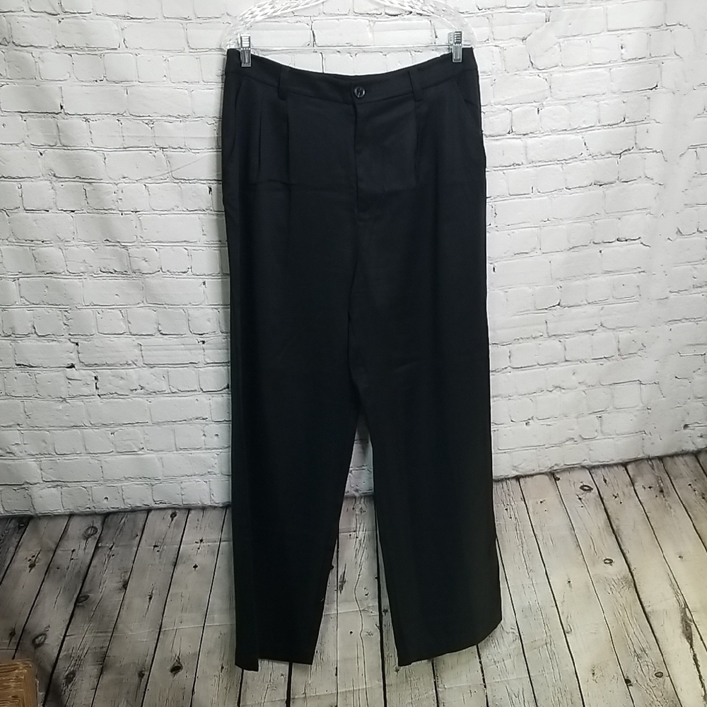LOFT Black Straight Leg Pants Size 12